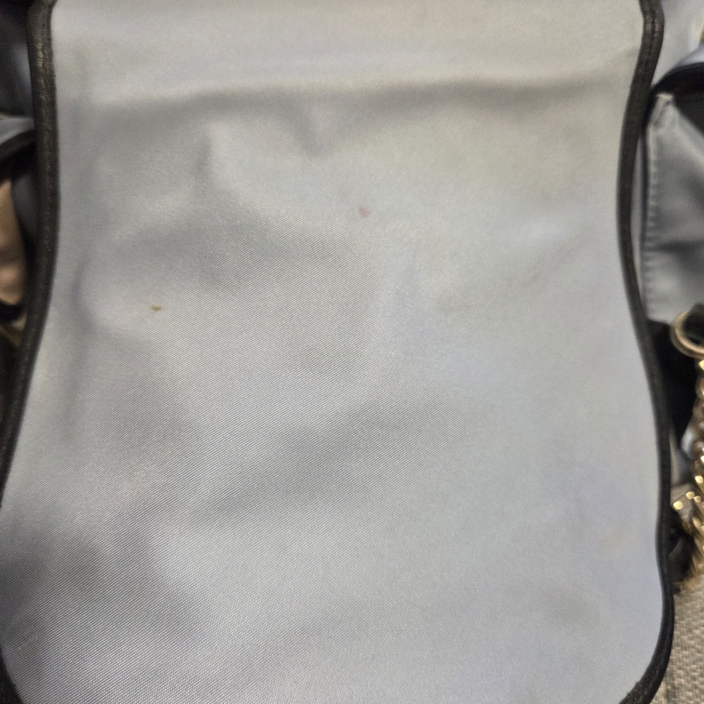 Michael Kors Light Blue Backpack with Black Straps and Gold Hardware - Picture 11 of 12